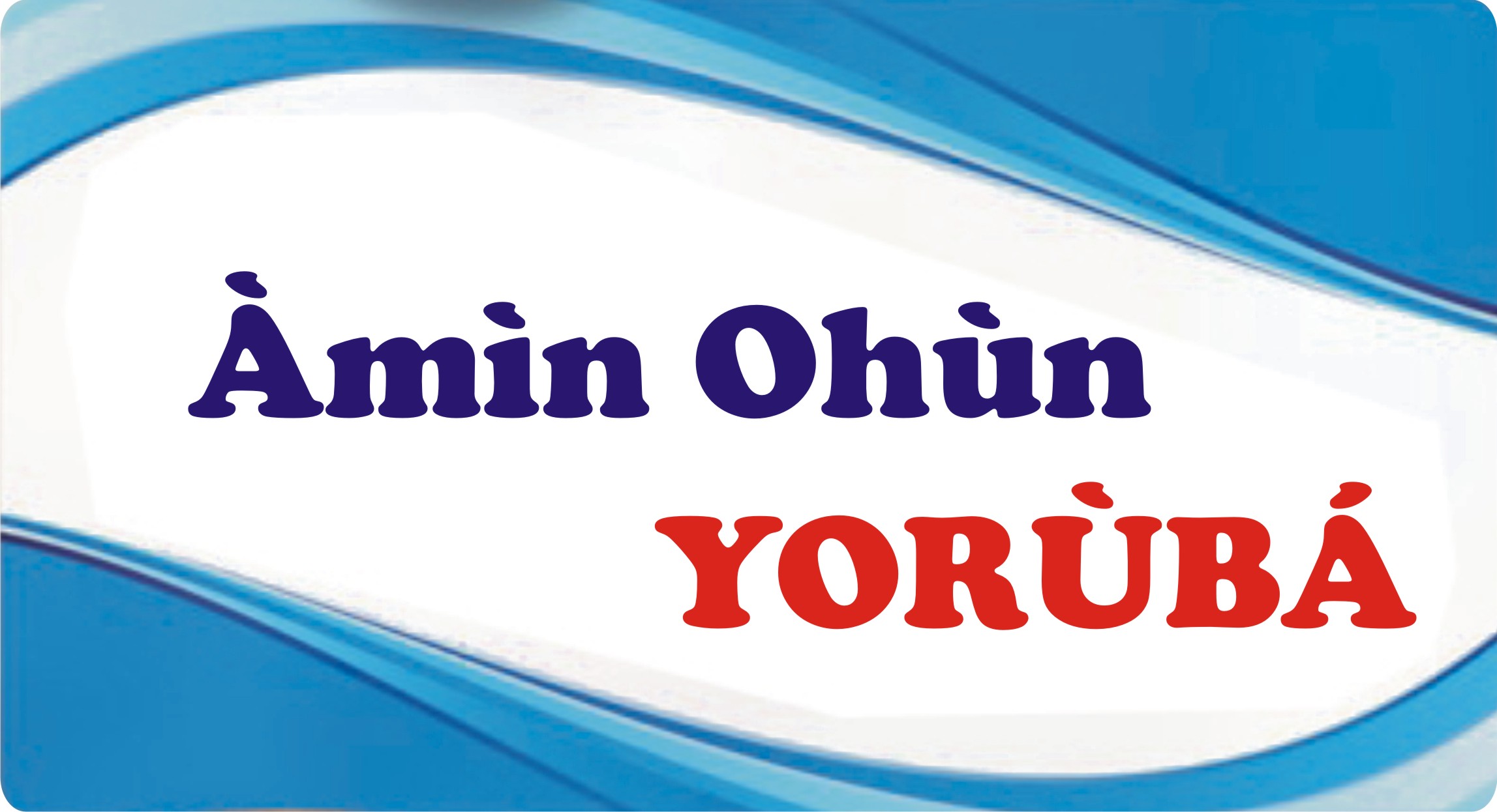 putting Amin Ohun on Yoruba words